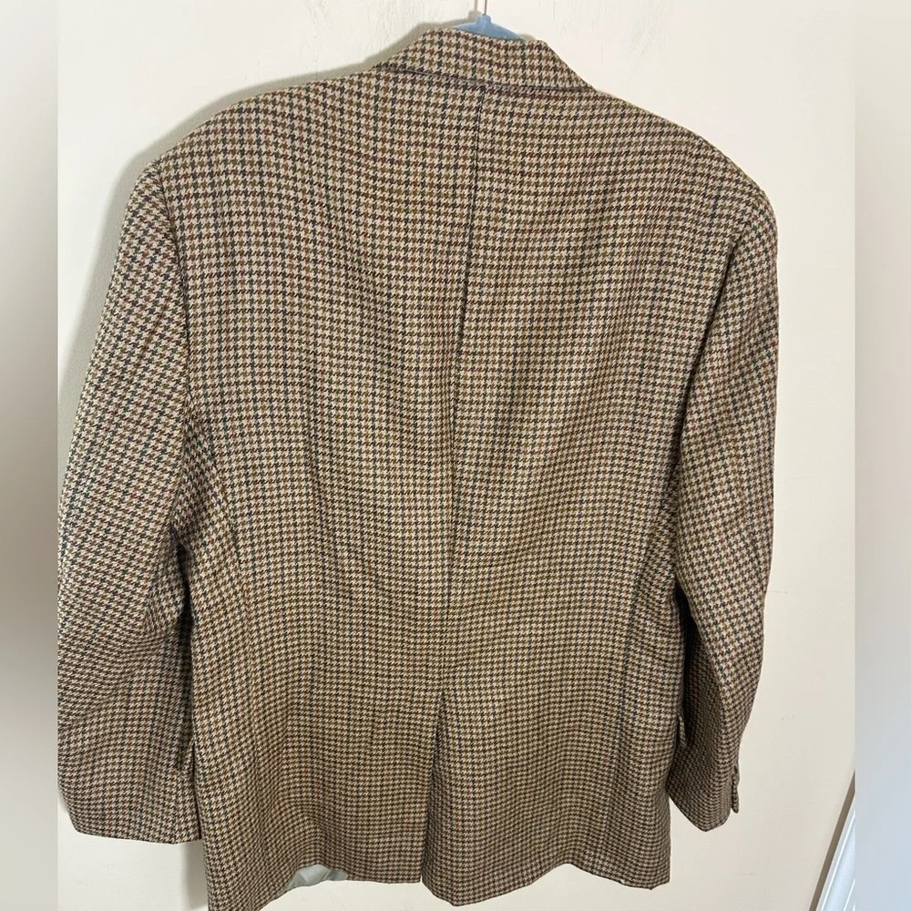 Vintage union made 80s 90s Tommy Hilfiger tweed wool Plaid Sport Coat 42L